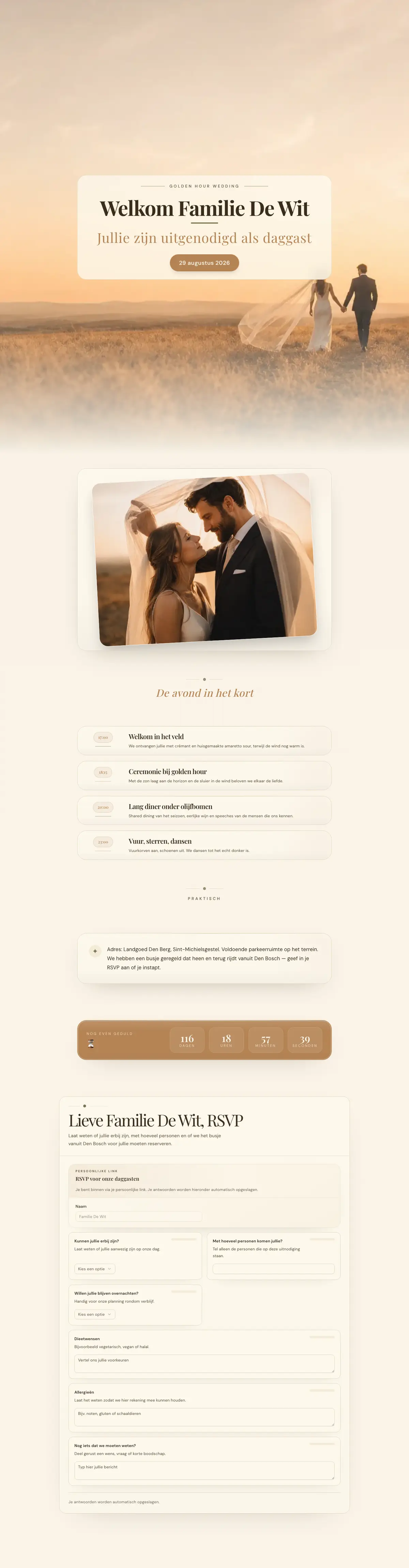 Digitale trouwkaart voorbeeld Thomas & Anouk — Editorial & eigen